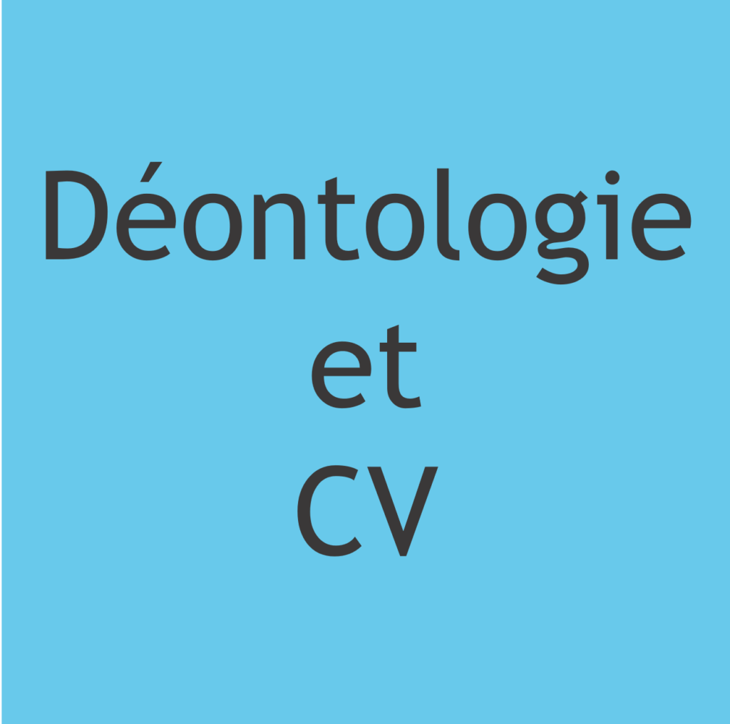 Bouton Déontologie et CV